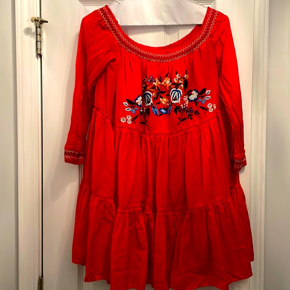 Free people short red dress Sz Med
